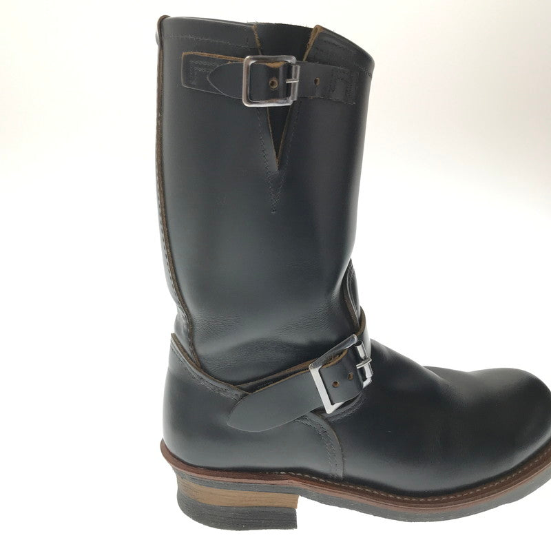 【中古品】【メンズ】 REDWING レッドウィング ENGINEER BOOT 9268 エンジニア ブーツ USA製 プリント羽タグ 靴 164-260620-rt-19-tagh サイズ：8 1/2D カラー：ブラック 万代Net店
