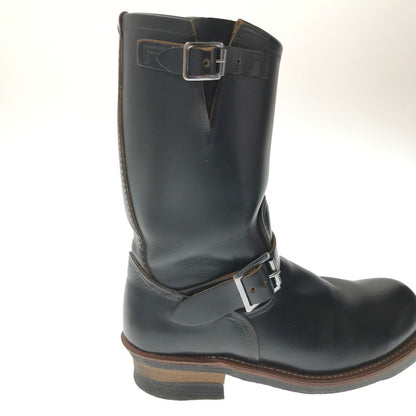 【中古品】【メンズ】 REDWING レッドウィング ENGINEER BOOT 9268 エンジニア ブーツ USA製 プリント羽タグ 靴 164-260620-rt-19-tagh サイズ：8 1/2D カラー：ブラック 万代Net店