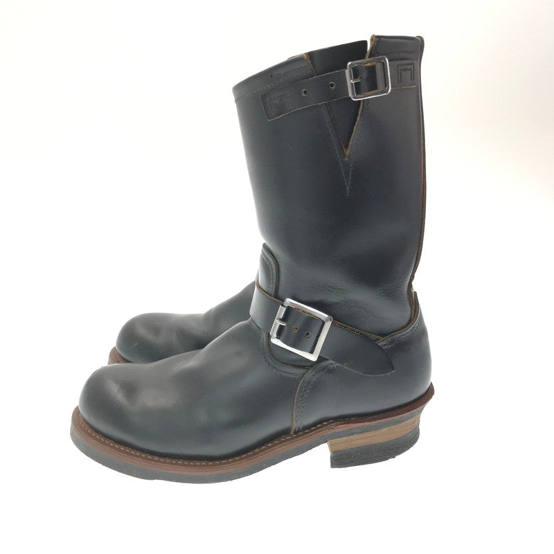 【中古品】【メンズ】 REDWING レッドウィング ENGINEER BOOT 9268 エンジニア ブーツ USA製 プリント羽タグ 靴 164-260620-rt-19-tagh サイズ：8 1/2D カラー：ブラック 万代Net店