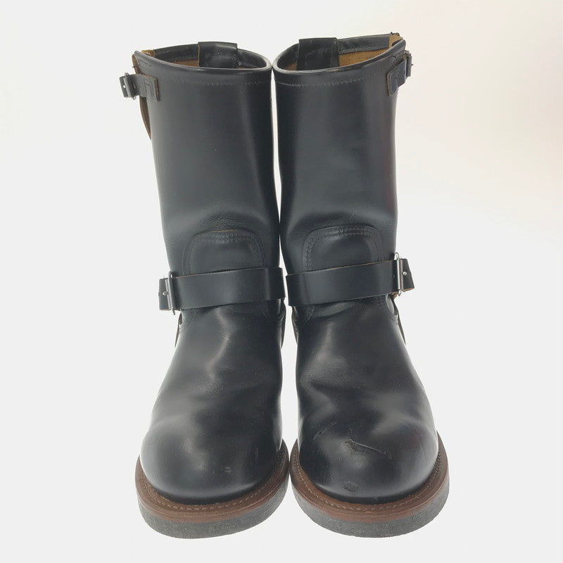 【中古品】【メンズ】 REDWING レッドウィング ENGINEER BOOT 9268 エンジニア ブーツ USA製 プリント羽タグ 靴 164-260620-rt-19-tagh サイズ：8 1/2D カラー：ブラック 万代Net店