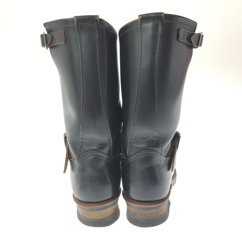 【中古品】【メンズ】 REDWING レッドウィング ENGINEER BOOT 9268 エンジニア ブーツ USA製 プリント羽タグ 靴 164-260620-rt-19-tagh サイズ：8 1/2D カラー：ブラック 万代Net店