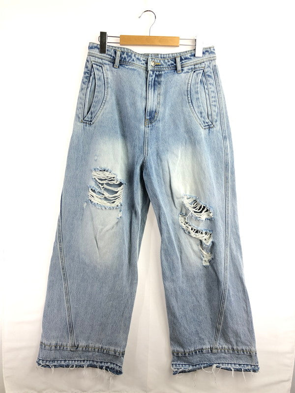 【現状渡し品】【メンズ】 GEN_DAI ゲンダイ DAMAGE DENIM PANTS ダメージ デニムパンツ ジーンズ ボトムス 158-260319-rt-17-tag カラー：ライトインディゴ 万代Net店