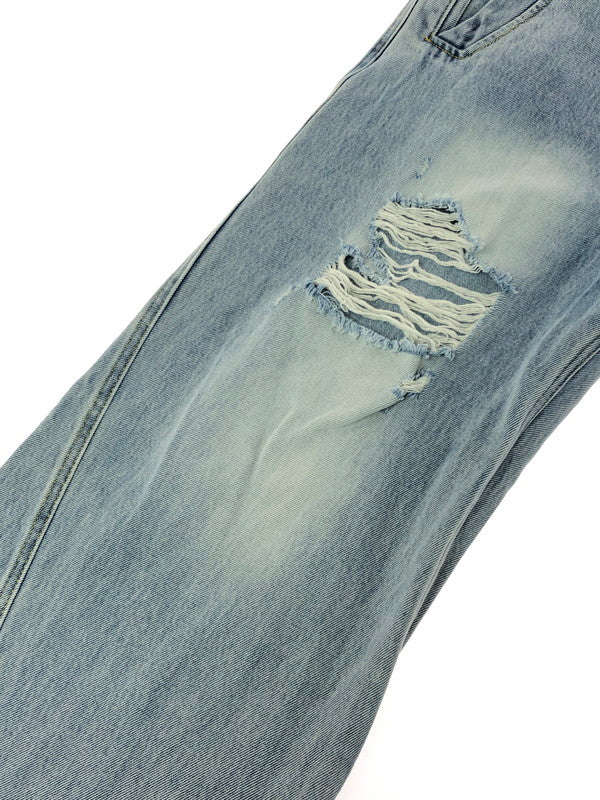 【現状渡し品】【メンズ】 GEN_DAI ゲンダイ DAMAGE DENIM PANTS ダメージ デニムパンツ ジーンズ ボトムス 158-260319-rt-17-tag カラー：ライトインディゴ 万代Net店