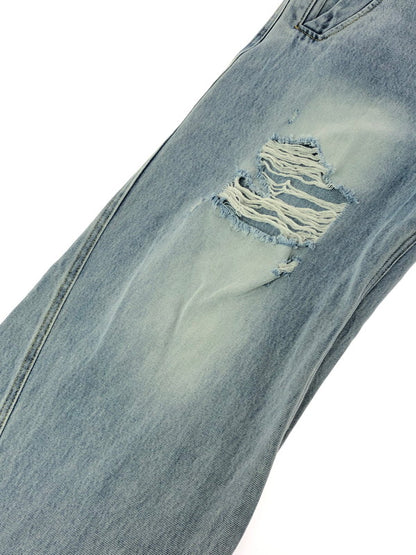 【現状渡し品】【メンズ】 GEN_DAI ゲンダイ DAMAGE DENIM PANTS ダメージ デニムパンツ ジーンズ ボトムス 158-260319-rt-17-tag カラー：ライトインディゴ 万代Net店