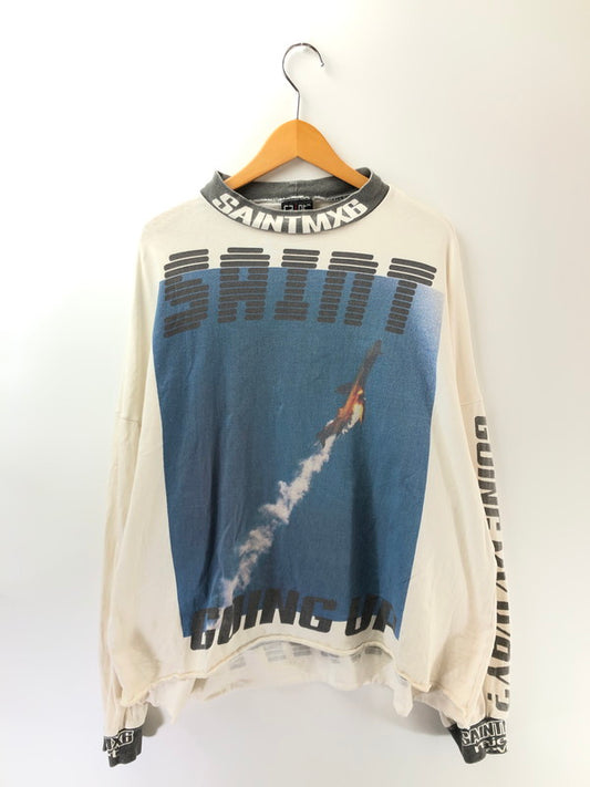 【中古品】【メンズ】 SAINT MICHAEL セント マイケル 23AW L/S TEE GOING SM-A23-0000-013 23年秋冬 ロングスリーブ Tシャツ 長袖Tシャツ トップス 142-260313-rt-12-tag サイズ：XL カラー：ホワイト 万代Net店