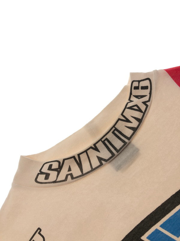 【中古品】【メンズ】 SAINT MICHAEL セントマイケル 23SS L/S TEE MOTOCROSS SM-S23-0000-037 23年春夏 ロングスリーブ Tシャツ 長袖Tシャツ 142-260313-rt-13-tag サイズ：S カラー：ホワイト/マルチカラー 万代Net店