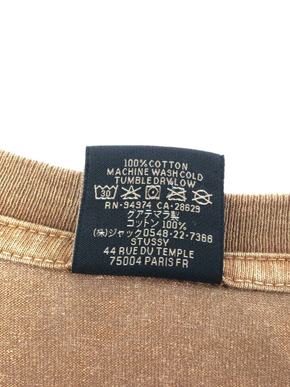 【中古品】【メンズ】 STUSSY ステューシー OUTLINED PIGMENT L/S TEE ピグメント Tシャツ 長袖Tシャツ カットソー 142-260912-na-23-tagh サイズ：L カラー：ブラウン 万代Net店