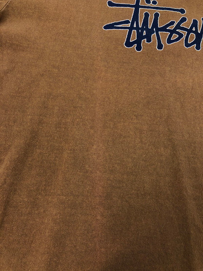 【中古品】【メンズ】 STUSSY ステューシー OUTLINED PIGMENT L/S TEE ピグメント Tシャツ 長袖Tシャツ カットソー 142-260912-na-23-tagh サイズ：L カラー：ブラウン 万代Net店
