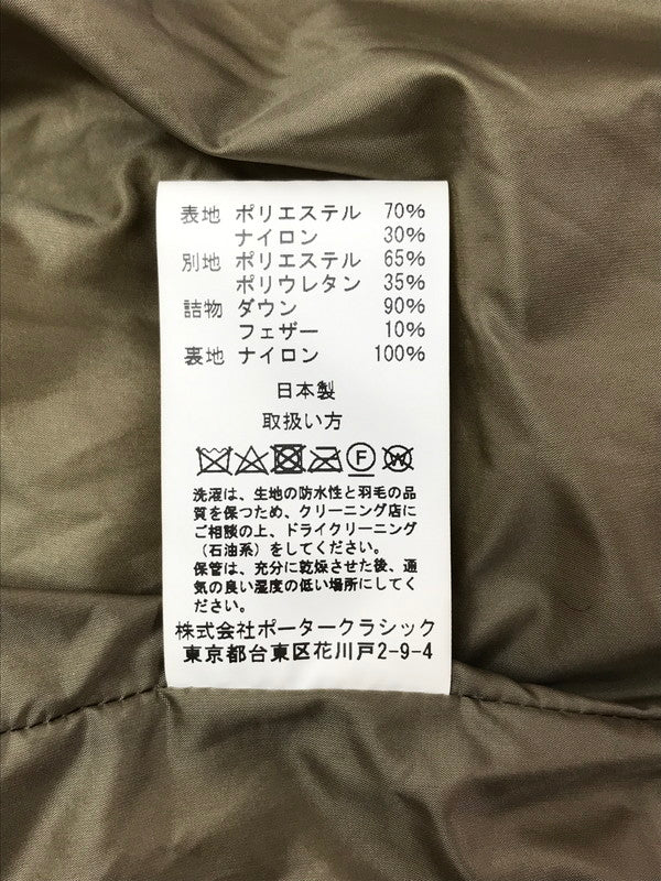 【中古品】【メンズ】 PORTER CLASSIC ポータークラシック WEATHER DOWN MILITARY COAT PC-026-1984 ウェザーダウンミリタリーコート アウター 140-260429-yy-15-tag サイズ：3 カラー：カーキ 万代Net店