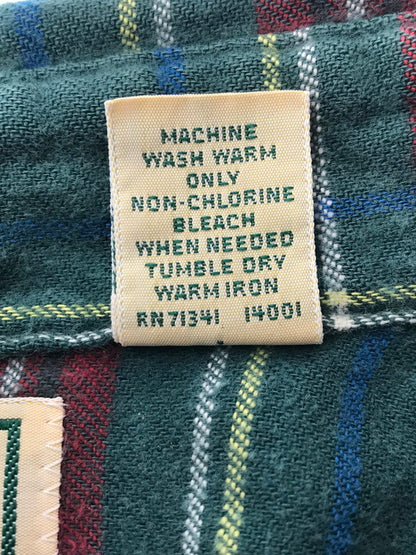 【中古品】【メンズ】 L.L.Bean エルエルビーン 80's CHECK SHIRT 1653 80年代 チェック シャツ USA製 トップス 146-260408-rt-16-tag サイズ：M カラー：グリーン 万代Net店