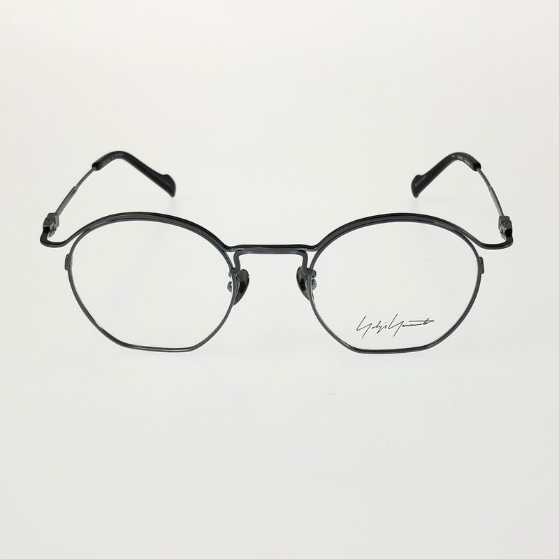 【中古品】【メンズ】 Yohji Yamamoto ヨウジヤマモト EYEWEAR 19-0049-3 アイウェア 眼鏡 アクセサリー 203-260401-na-19-tag サイズ：47□21 140 カラー：シルバー 万代Net店