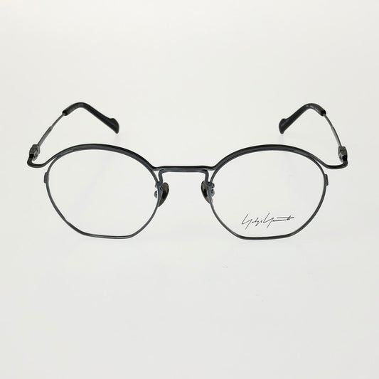 【中古品】【メンズ】 Yohji Yamamoto ヨウジヤマモト EYEWEAR 19-0049-3 アイウェア 眼鏡 アクセサリー 203-260401-na-19-tag サイズ：47□21 140 カラー：シルバー 万代Net店