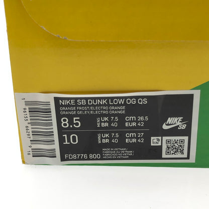 【中古品】【メンズ】 NIKE SB ナイキエスビー × CONCEPTS コンセプツ DUNK LOW OG QS FD8776-800 ダンク ロー スニーカー 靴 160-260308-na-10-tag サイズ：26.5cm US 8.5 カラー：ORANGE FROST/ELECTRO ORANGE/WHITE 万代Net店