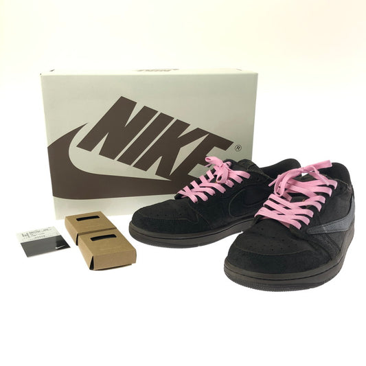 【中古品】【メンズ】 NIKE ナイキ × TRAVIS SCOTT トラビス スコット AIR JORDAN 1 LOW OG SP DM7866-202 エアジョーダン 1 ロー スニーカー 靴 160-260308-na-01-tag サイズ：27cm US 9 カラー：DARK MOCHA/BLACK-VELVET BROWN 万代Net店