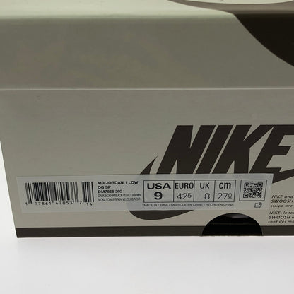 【中古品】【メンズ】 NIKE ナイキ × TRAVIS SCOTT トラビス スコット AIR JORDAN 1 LOW OG SP DM7866-202 エアジョーダン 1 ロー スニーカー 靴 160-260308-na-01-tag サイズ：27cm US 9 カラー：DARK MOCHA/BLACK-VELVET BROWN 万代Net店