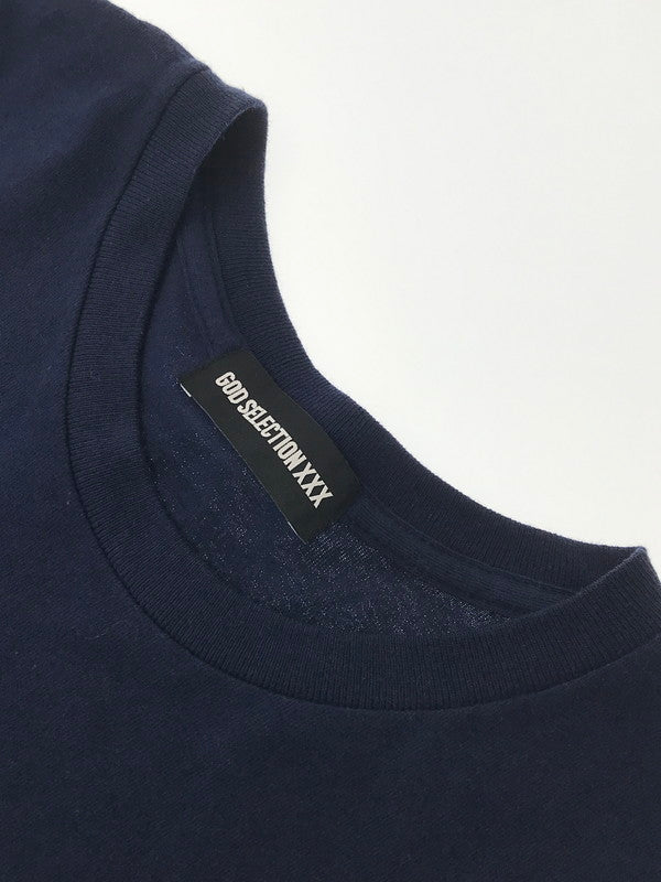 【中古品】【メンズ】 GOD SELECTION XXX ゴッド セレクション × FRAGMENT フラグメント 25SS S/S TEE 12TH記念プリント Tシャツ トップス 142-260408-rt-11-tag サイズ：不明 下記参照 カラー：ネイビー 万代Net店
