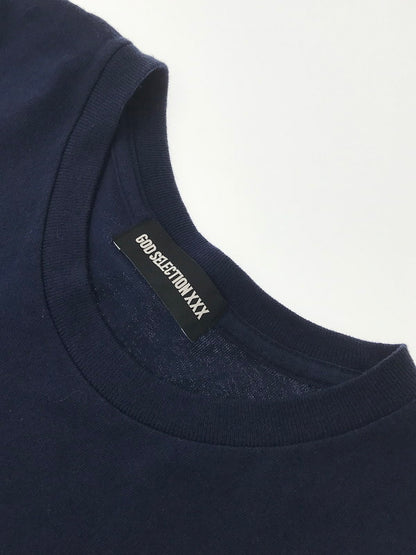 【中古品】【メンズ】 GOD SELECTION XXX ゴッド セレクション × FRAGMENT フラグメント 25SS S/S TEE 12TH記念プリント Tシャツ トップス 142-260408-rt-11-tag サイズ：不明 下記参照 カラー：ネイビー 万代Net店