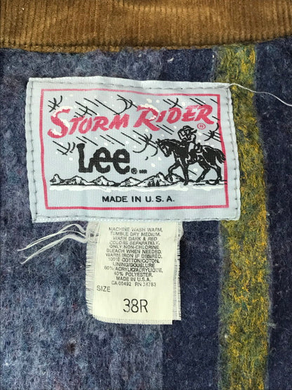 【中古品】【メンズ】 LEE リー 80's VINTAGE STORM RIDER 221-2647 80年代 ヴィンテージ ストームライダー アメリカ製 デニムジャケット アウター 146-260429-yy-19-tag サイズ：38R カラー：ブルー 万代Net店
