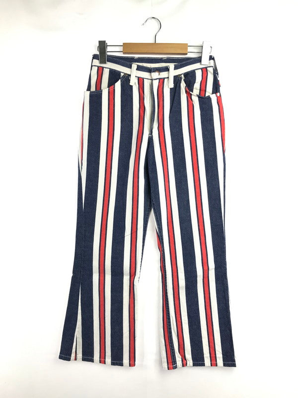 【中古品】【メンズ】 WRANGLER ラングラー 70'S MULTICOLLAR STRIPE BOOT CUT DENIM PANTS 70年代 ストライプ ブーツカット デニムパンツ ボトムス 157-260920-na-12-tagh サイズ：11/12 カラー：マルチカラー 万代Net店