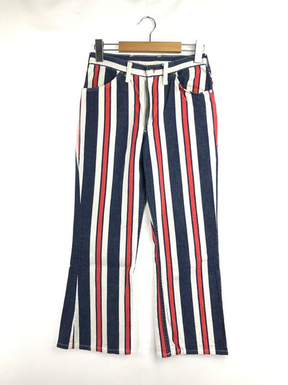 【中古品】【メンズ】 WRANGLER ラングラー 70'S MULTICOLLAR STRIPE BOOT CUT DENIM PANTS 70年代 ストライプ ブーツカット デニムパンツ ボトムス 157-260920-na-12-tagh サイズ：11/12 カラー：マルチカラー 万代Net店