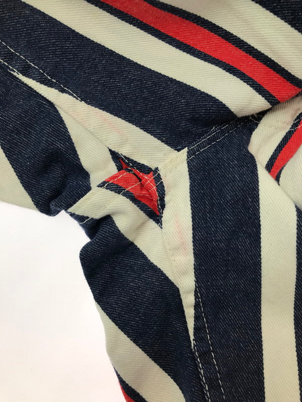 【中古品】【メンズ】 WRANGLER ラングラー 70'S MULTICOLLAR STRIPE BOOT CUT DENIM PANTS 70年代 ストライプ ブーツカット デニムパンツ ボトムス 157-260920-na-12-tagh サイズ：11/12 カラー：マルチカラー 万代Net店