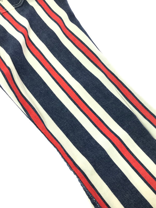 【中古品】【メンズ】 WRANGLER ラングラー 70'S MULTICOLLAR STRIPE BOOT CUT DENIM PANTS 70年代 ストライプ ブーツカット デニムパンツ ボトムス 157-260920-na-12-tagh サイズ：11/12 カラー：マルチカラー 万代Net店