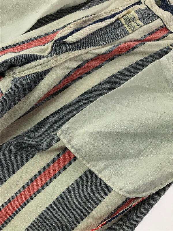 【中古品】【メンズ】 WRANGLER ラングラー 70'S MULTICOLLAR STRIPE BOOT CUT DENIM PANTS 70年代 ストライプ ブーツカット デニムパンツ ボトムス 157-260920-na-12-tagh サイズ：11/12 カラー：マルチカラー 万代Net店