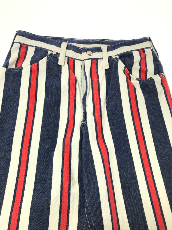 【中古品】【メンズ】 WRANGLER ラングラー 70'S MULTICOLLAR STRIPE BOOT CUT DENIM PANTS 70年代 ストライプ ブーツカット デニムパンツ ボトムス 157-260920-na-12-tagh サイズ：11/12 カラー：マルチカラー 万代Net店