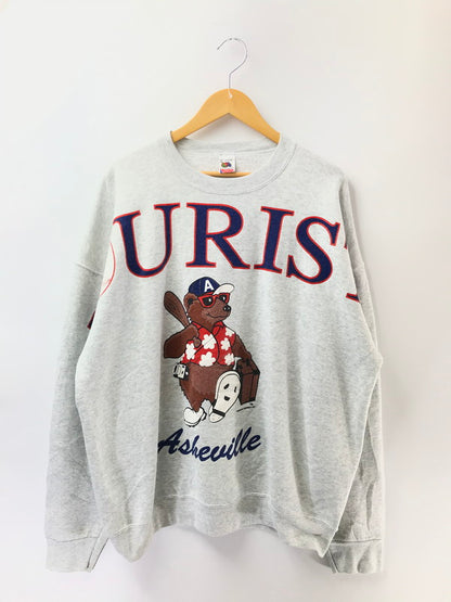 【中古品】【メンズ】 FRUITS OF THE LOOM フルーツ オブ ザ ルーム 90's SWEAT SHIRT 90年代 ３段ロゴプリント スウェット シャツ トレーナー トップス 146-260508-ty-03-tag サイズ：XXL カラー：グレー 万代Net店