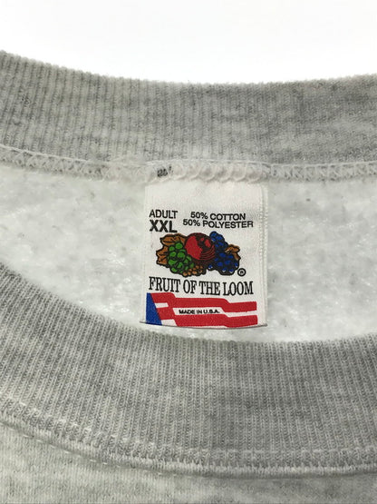 【中古品】【メンズ】 FRUITS OF THE LOOM フルーツ オブ ザ ルーム 90's SWEAT SHIRT 90年代 ３段ロゴプリント スウェット シャツ トレーナー トップス 146-260508-ty-03-tag サイズ：XXL カラー：グレー 万代Net店