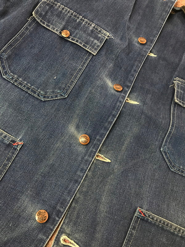 【現状渡し品】【メンズ】 BIG MAC ビッグマック 70's VINTAGE WORK COVERALLS 70年代 ヴィンテージ ワーク カバーオール ブランケットライナー JCPenney アウター 146-260429-yy-20-tag サイズ：なし カラー：ブルー 万代Net店