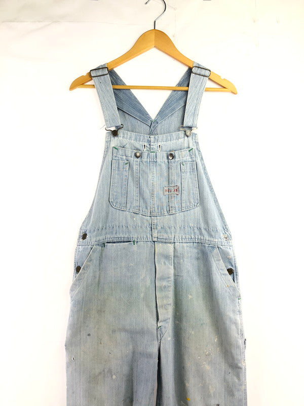 【現状渡し品】【メンズ】 RUGGED ラギット 70's～80's GREEN STITCH OVER ALL 1970～1980年代 グリーンステッチ オーバーオール ヴィンテージ 157-260823-su-07-tagh カラー：インディゴ 万代Net店