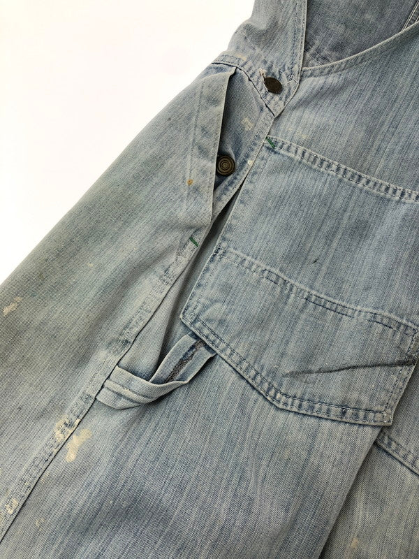 【現状渡し品】【メンズ】 RUGGED ラギット 70's～80's GREEN STITCH OVER ALL 1970～1980年代 グリーンステッチ オーバーオール ヴィンテージ 157-260823-su-07-tagh カラー：インディゴ 万代Net店