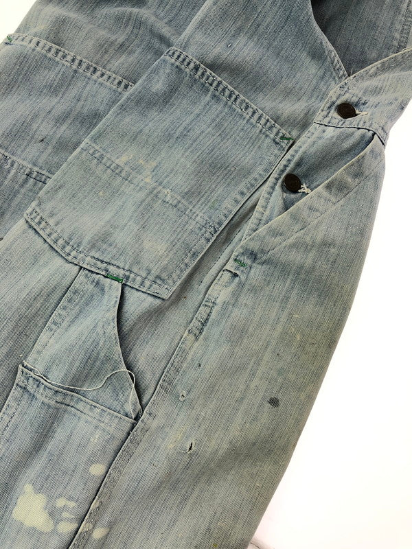 【現状渡し品】【メンズ】 RUGGED ラギット 70's～80's GREEN STITCH OVER ALL 1970～1980年代 グリーンステッチ オーバーオール ヴィンテージ 157-260823-su-07-tagh カラー：インディゴ 万代Net店