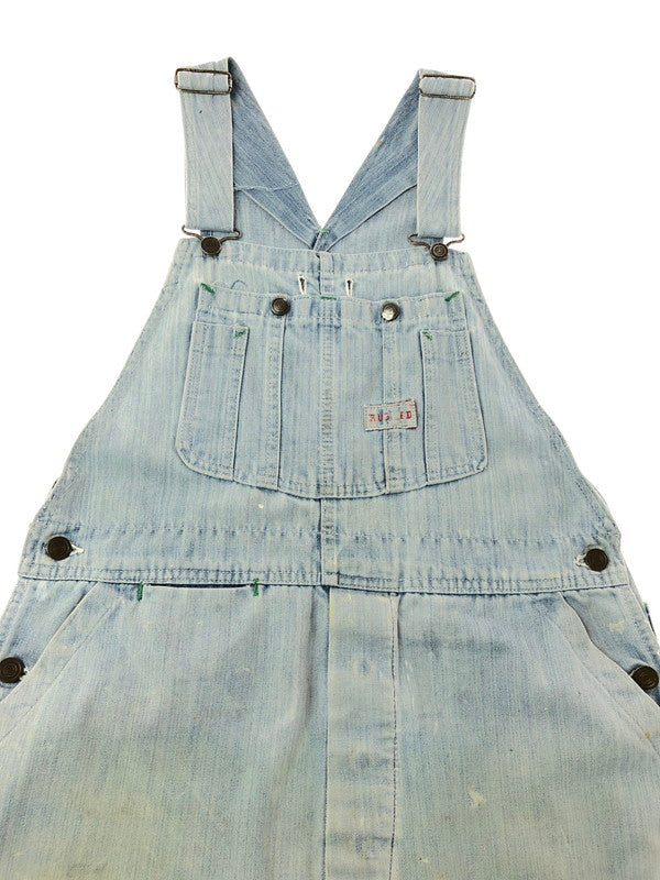 【現状渡し品】【メンズ】 RUGGED ラギット 70's～80's GREEN STITCH OVER ALL 1970～1980年代 グリーンステッチ オーバーオール ヴィンテージ 157-260823-su-07-tagh カラー：インディゴ 万代Net店