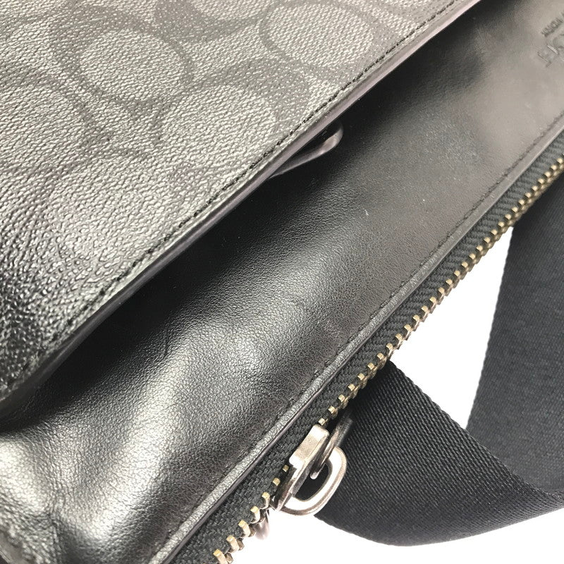 【中古品】【メンズ】 COACH コーチ E1844 F37468 SIGNATURE SHOULDER BAG シグネチャー ショルダー バッグ 鞄 カバン 188-260704-ty-09-tagh カラー：ブラック 万代Net店