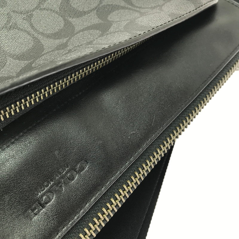 【中古品】【メンズ】 COACH コーチ E1844 F37468 SIGNATURE SHOULDER BAG シグネチャー ショルダー バッグ 鞄 カバン 188-260704-ty-09-tagh カラー：ブラック 万代Net店