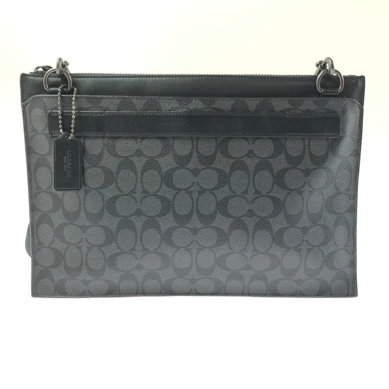 【中古品】【メンズ】 COACH コーチ E1844 F37468 SIGNATURE SHOULDER BAG シグネチャー ショルダー バッグ 鞄 カバン 188-260704-ty-09-tagh カラー：ブラック 万代Net店