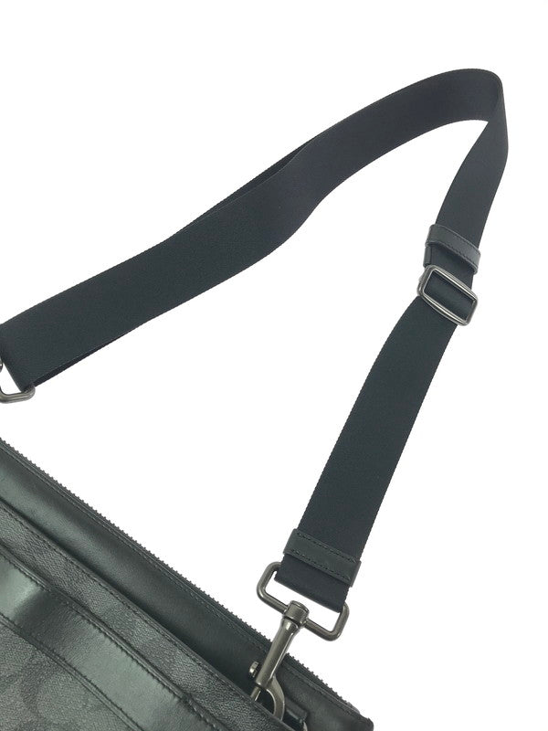 【中古品】【メンズ】 COACH コーチ E1844 F37468 SIGNATURE SHOULDER BAG シグネチャー ショルダー バッグ 鞄 カバン 188-260704-ty-09-tagh カラー：ブラック 万代Net店