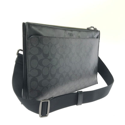 【中古品】【メンズ】 COACH コーチ E1844 F37468 SIGNATURE SHOULDER BAG シグネチャー ショルダー バッグ 鞄 カバン 188-260704-ty-09-tagh カラー：ブラック 万代Net店