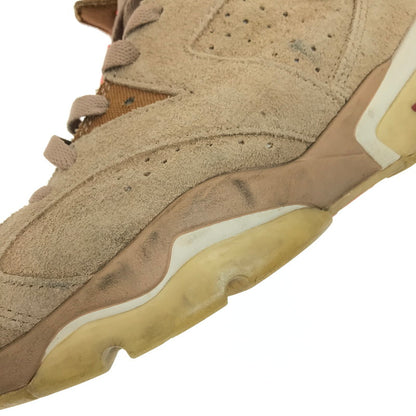 【現状渡し品】【メンズ】 NIKE ナイキ × TRAVIS SCOTT トラヴィススコット コラボ AIR JORDAN 6 RETRO DH0690-200 エアジョーダン 6 レトロ スぺシャル スニーカー 靴 160-260323-yy-06-tag サイズ：26cm/US8 カラー：BRITISH KHAKI/BRIGHT CRIMSON 万代Net店