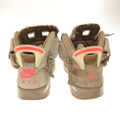 【現状渡し品】【メンズ】 NIKE ナイキ × TRAVIS SCOTT トラヴィススコット コラボ AIR JORDAN 6 RETRO DH0690-200 エアジョーダン 6 レトロ スぺシャル スニーカー 靴 160-260323-yy-06-tag サイズ：26cm/US8 カラー：BRITISH KHAKI/BRIGHT CRIMSON 万代Net店