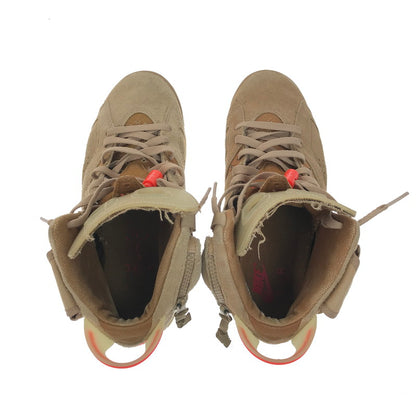 【現状渡し品】【メンズ】 NIKE ナイキ × TRAVIS SCOTT トラヴィススコット コラボ AIR JORDAN 6 RETRO DH0690-200 エアジョーダン 6 レトロ スぺシャル スニーカー 靴 160-260323-yy-06-tag サイズ：26cm/US8 カラー：BRITISH KHAKI/BRIGHT CRIMSON 万代Net店