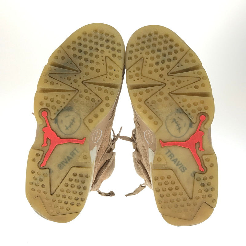 【現状渡し品】【メンズ】 NIKE ナイキ × TRAVIS SCOTT トラヴィススコット コラボ AIR JORDAN 6 RETRO DH0690-200 エアジョーダン 6 レトロ スぺシャル スニーカー 靴 160-260323-yy-06-tag サイズ：26cm/US8 カラー：BRITISH KHAKI/BRIGHT CRIMSON 万代Net店