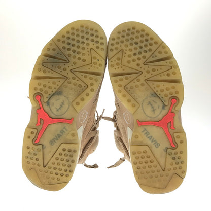 【現状渡し品】【メンズ】 NIKE ナイキ × TRAVIS SCOTT トラヴィススコット コラボ AIR JORDAN 6 RETRO DH0690-200 エアジョーダン 6 レトロ スぺシャル スニーカー 靴 160-260323-yy-06-tag サイズ：26cm/US8 カラー：BRITISH KHAKI/BRIGHT CRIMSON 万代Net店