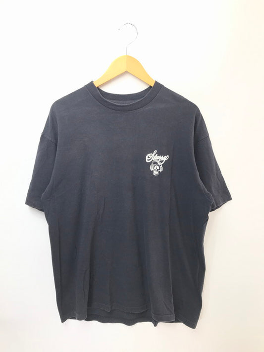 【現状渡し品】【メンズ】 OLD STUSSY オールド ステューシー HEADPHONE SKULL S/S T-SHIRT ヘッドホン スカル Tシャツ 半袖Ｔシャツ 紺タグ 142-260520-na-14-tagh サイズ：XL カラー：ネイビー系(色褪せにより) 万代Net店