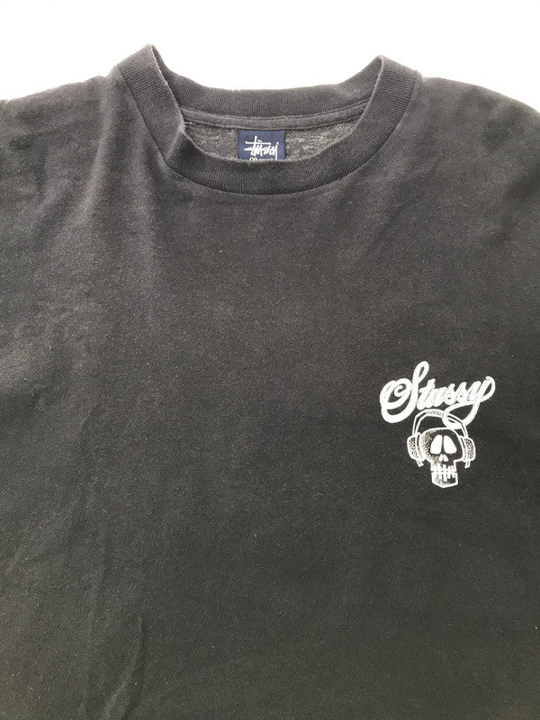 【現状渡し品】【メンズ】 OLD STUSSY オールド ステューシー HEADPHONE SKULL S/S T-SHIRT ヘッドホン スカル Tシャツ 半袖Ｔシャツ 紺タグ 142-260520-na-14-tagh サイズ：XL カラー：ネイビー系(色褪せにより) 万代Net店