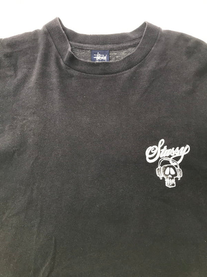 【現状渡し品】【メンズ】 OLD STUSSY オールド ステューシー HEADPHONE SKULL S/S T-SHIRT ヘッドホン スカル Tシャツ 半袖Ｔシャツ 紺タグ 142-260520-na-14-tagh サイズ：XL カラー：ネイビー系(色褪せにより) 万代Net店