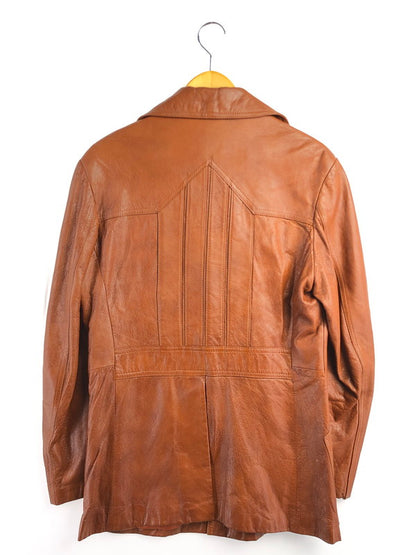【中古品】【メンズ】 Lewis Leathers ルイスレザー LEATHERS BY JEFFERY レザー バイ ジェフリー 70’s LEATHER COAT 70年代 レザーコート ヴィンテージ アウター 146-260319-rt-03-tag サイズ：40 カラー：ブラウン 万代Net店