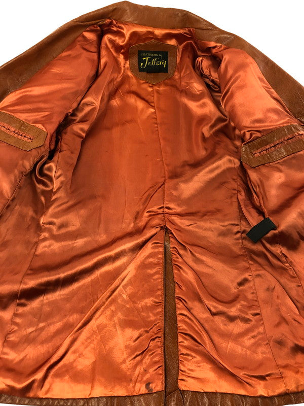 【中古品】【メンズ】 Lewis Leathers ルイスレザー LEATHERS BY JEFFERY レザー バイ ジェフリー 70’s LEATHER COAT 70年代 レザーコート ヴィンテージ アウター 146-260319-rt-03-tag サイズ：40 カラー：ブラウン 万代Net店